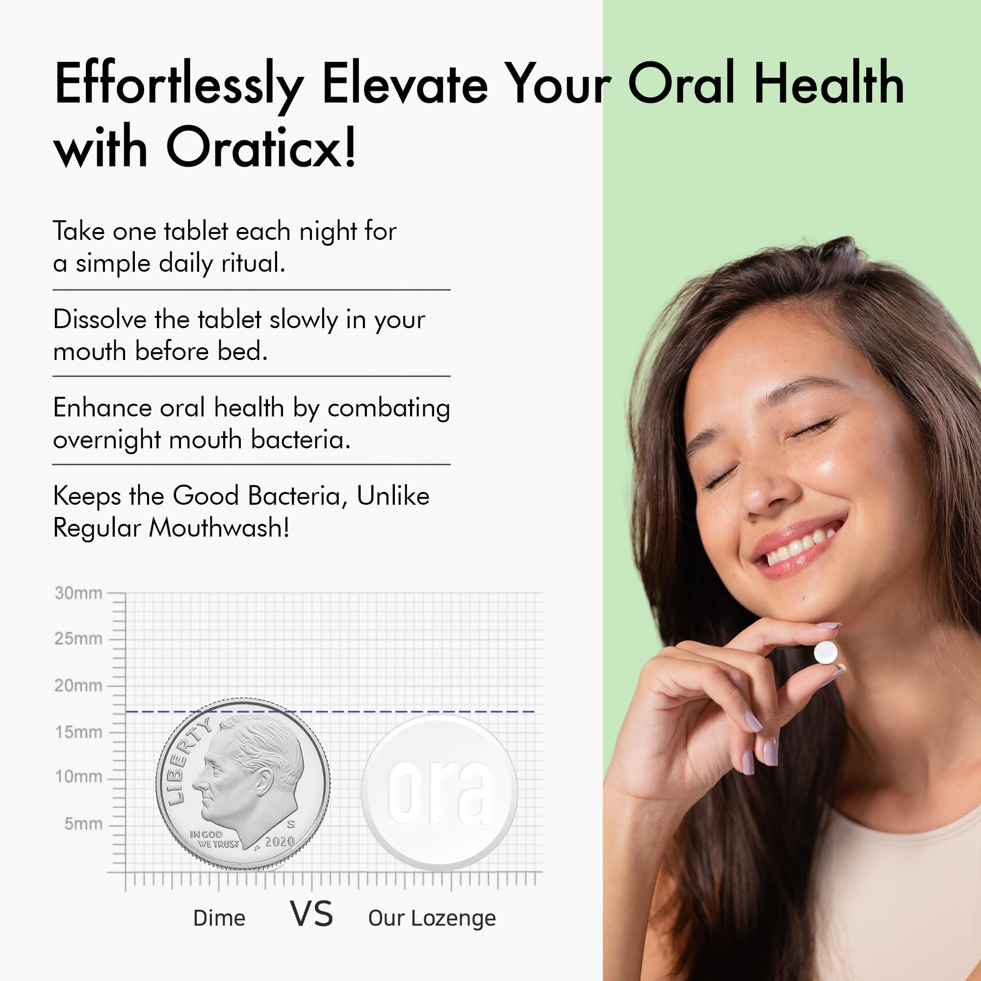 OraTicx Green Breath pastilles qui se dissolvent lentement en bouche