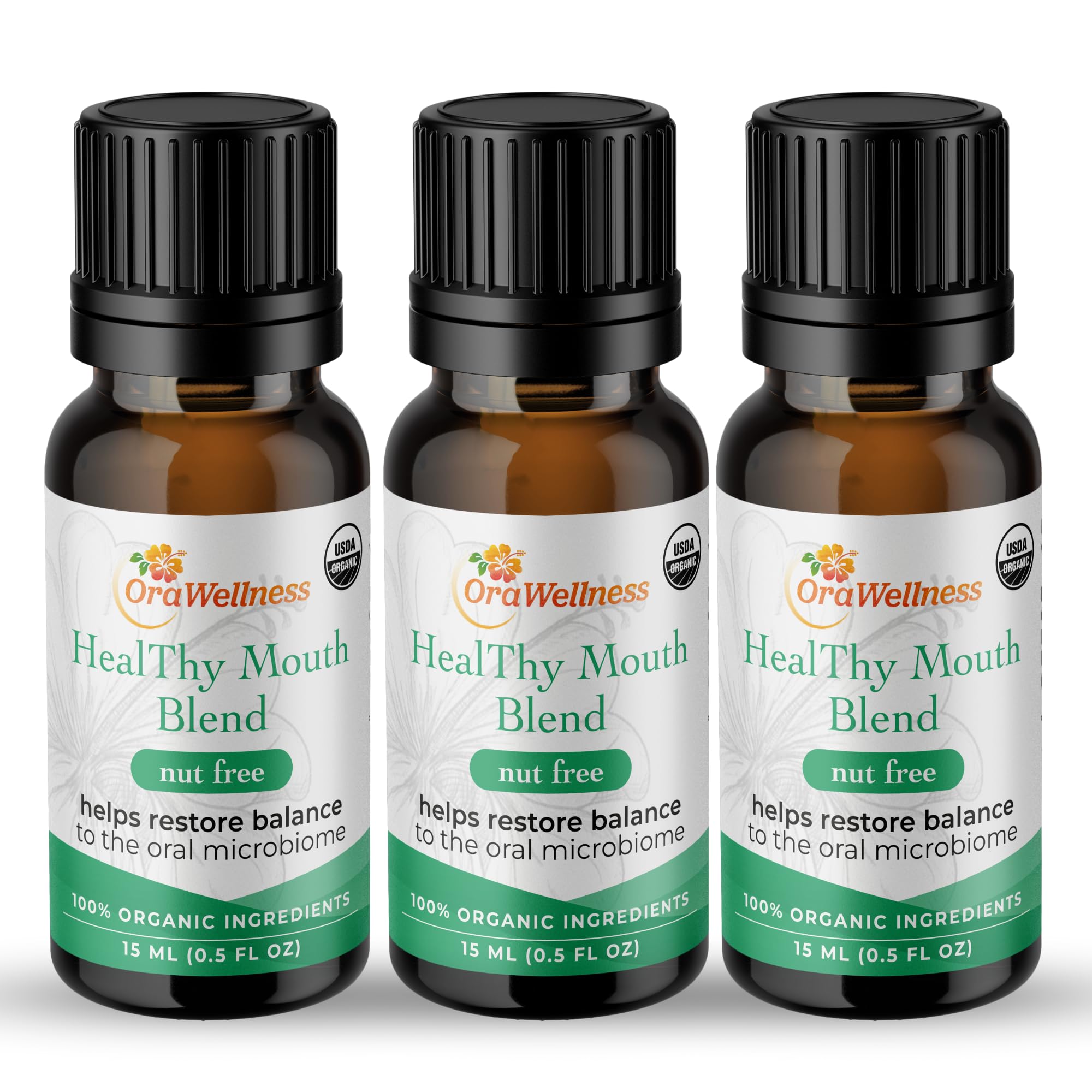 OraWellness Huile-dent Nut Free – bouteille d'huile naturelle pour une routine buccale naturelle et fraîche.