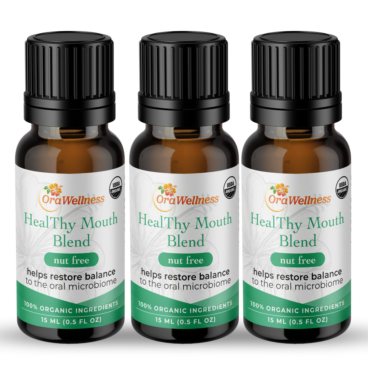 OraWellness Huile-dent Nut Free – bouteille d'huile naturelle pour une routine buccale naturelle et fraîche.