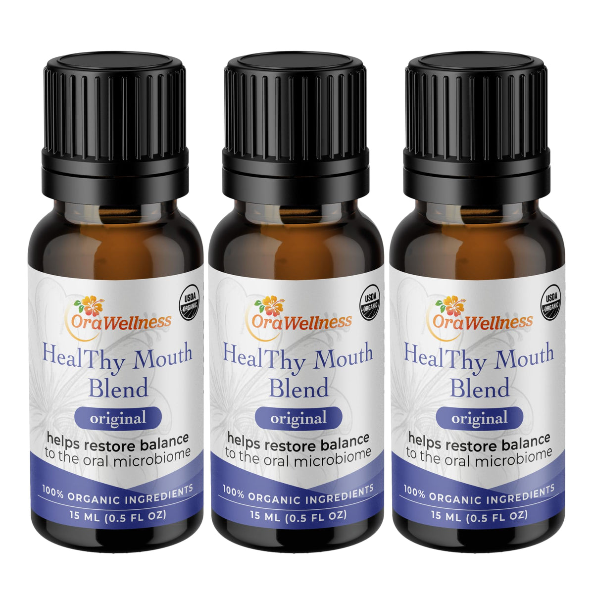 OraWellness huile dentaire bouteille, soin naturel pour l'hygiène buccale quotidienne.