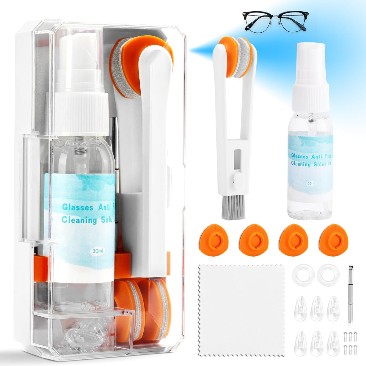 Ordilend kit-nettoyage-lunettes dans sa boîte portable pour l'entretien en déplacement.