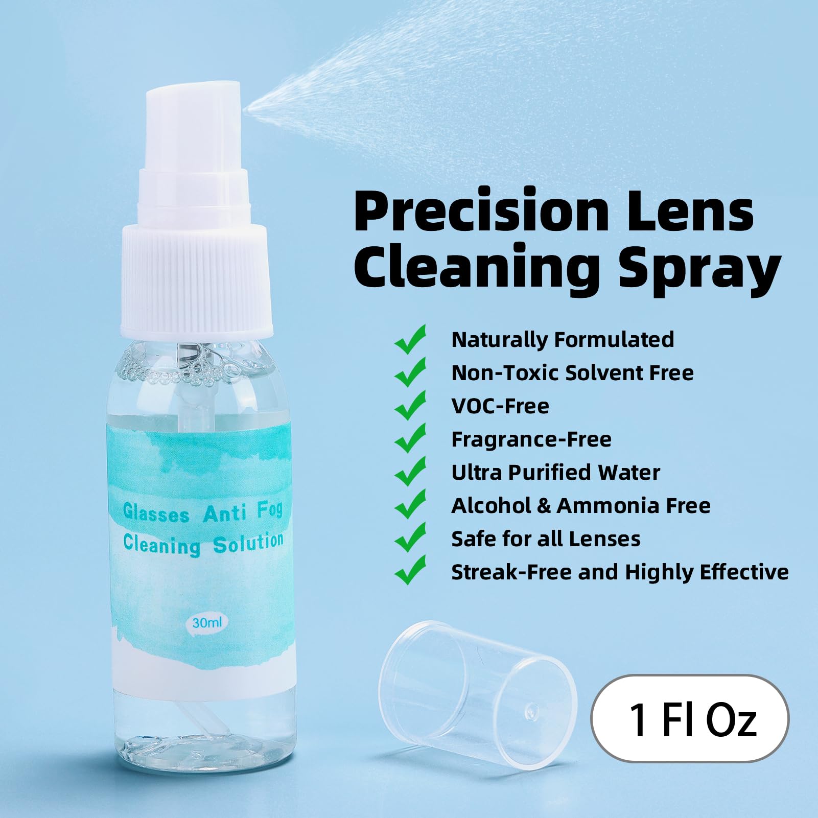 Ordilend spray anti-buée pour lunettes, pour vision claire tout au long de la journée.