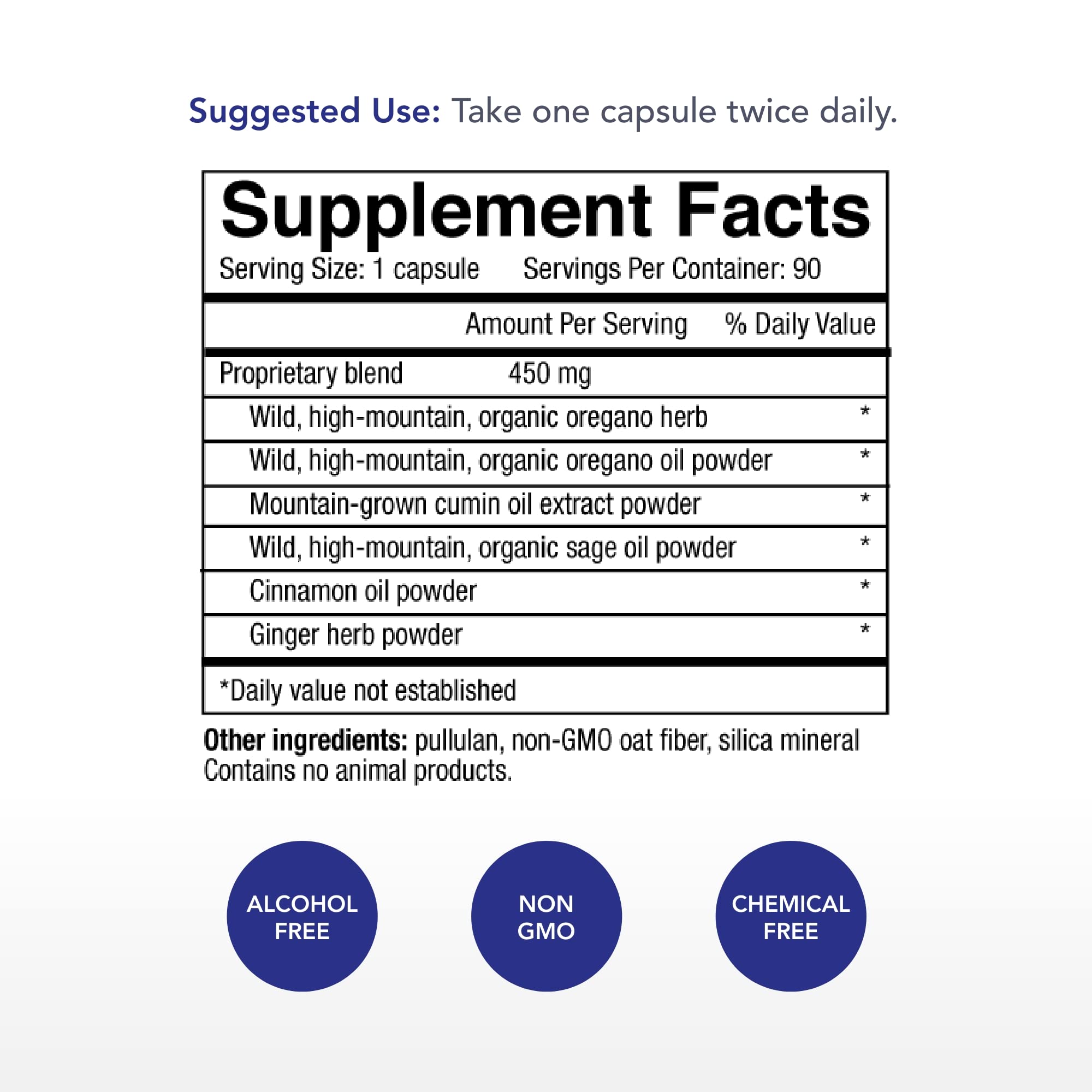 Physician's Strength Oregacillin, capsules, usage quotidien recommandé pour une routine saine
