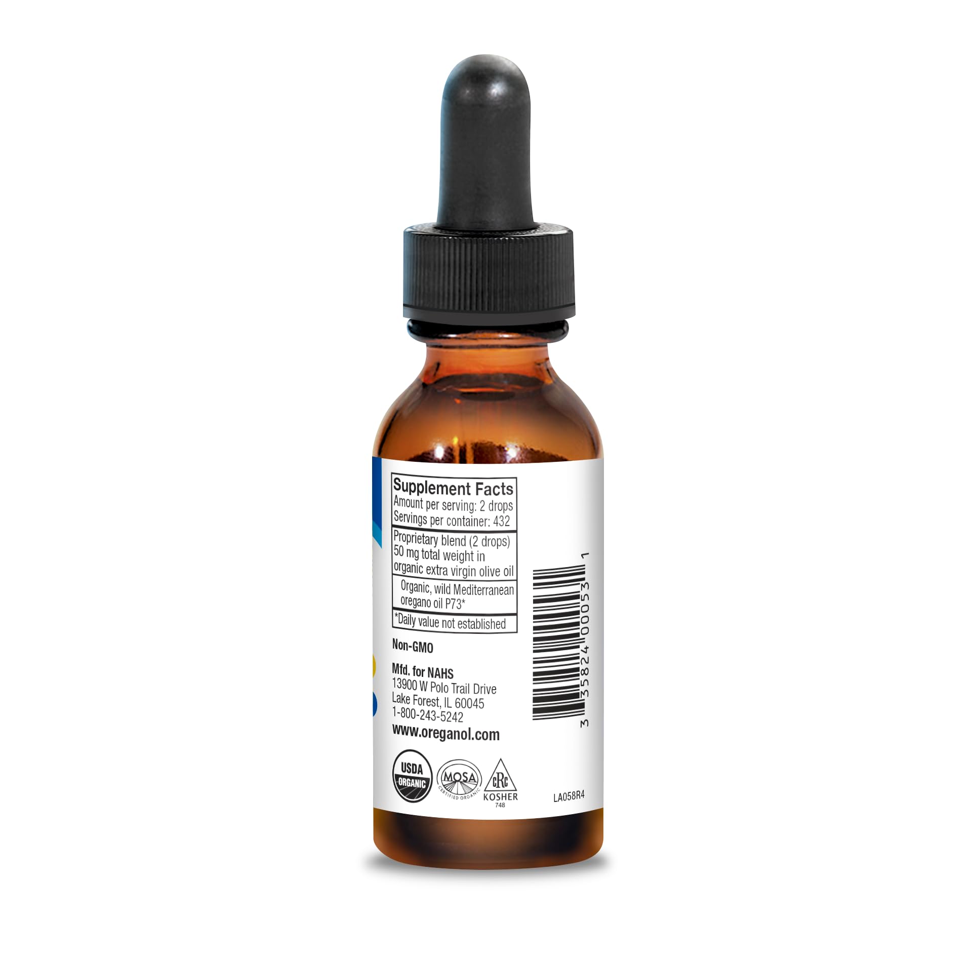 Gouttes sous la langue d'Oreganol P73, méthode pratique pour intégrer l'origan sauvage.