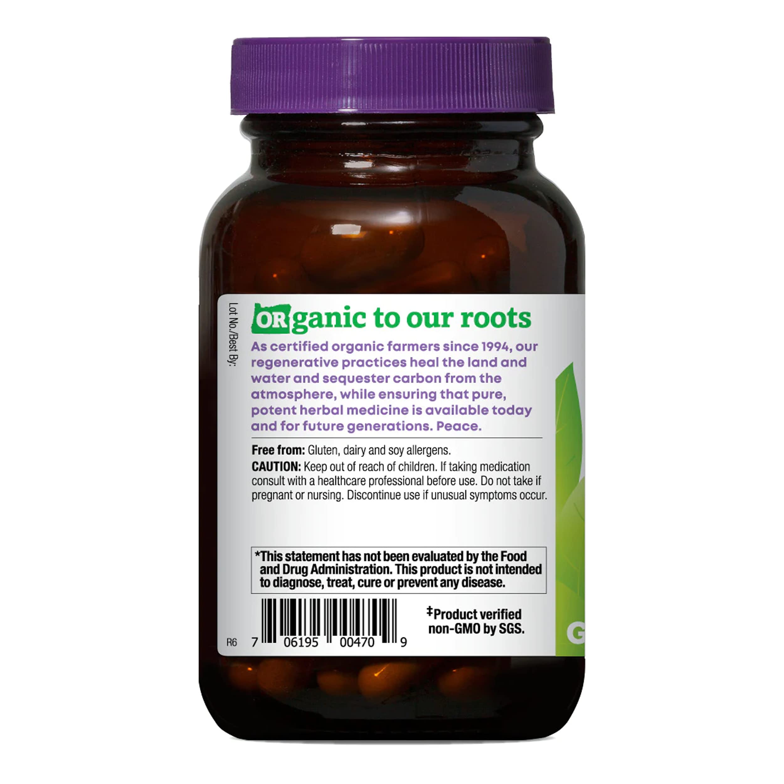 Bouteille d'Ashwaganda Ginkgo d'Oregon's Wild Harvest prête à l'emploi zen.