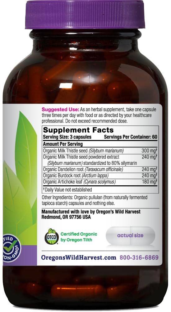 Capsules chardon-Marie Oregon's Wild Harvest - format pratique au quotidien