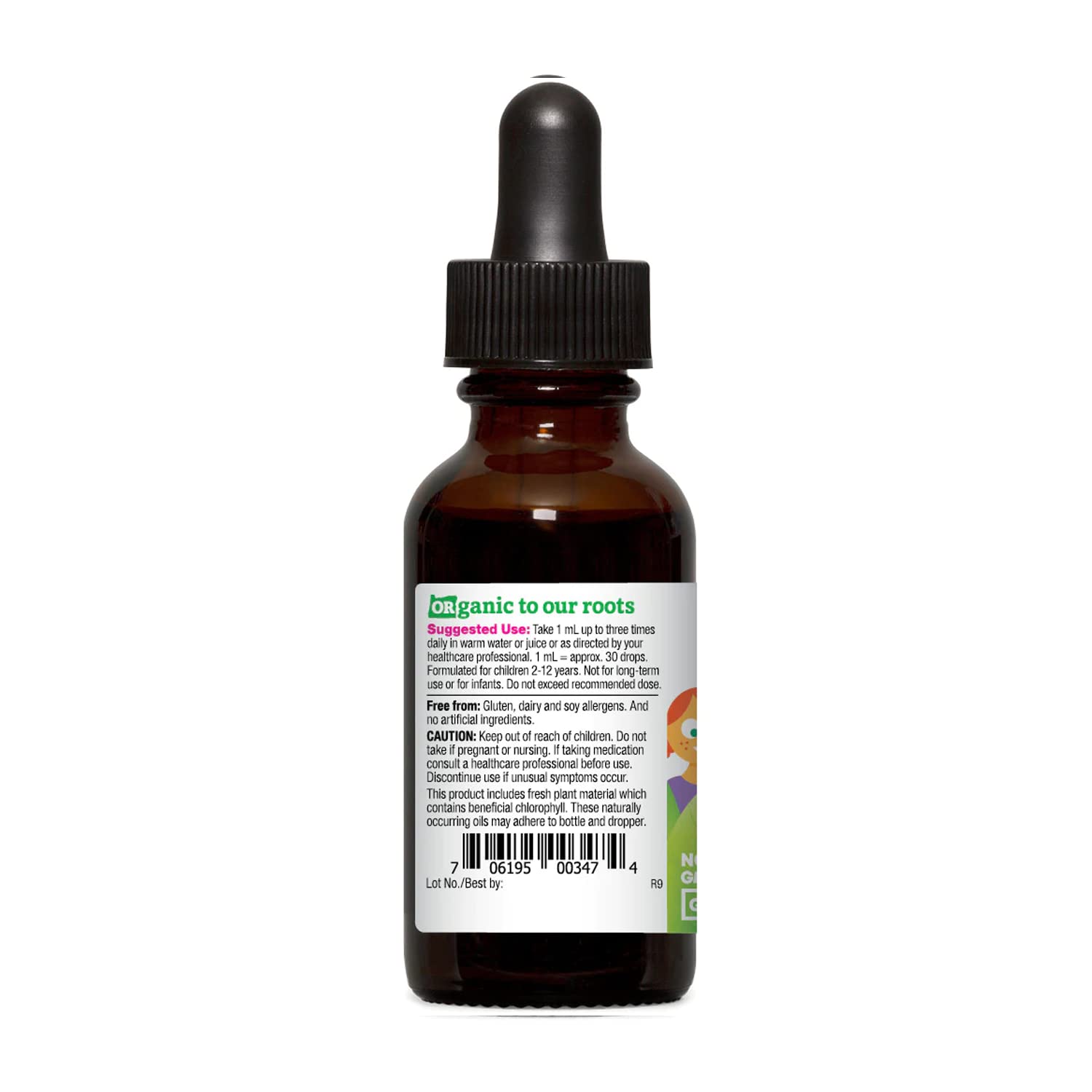 Oregon's Wild Harvest glycerite sans alcool, format pratique pour routine enfant