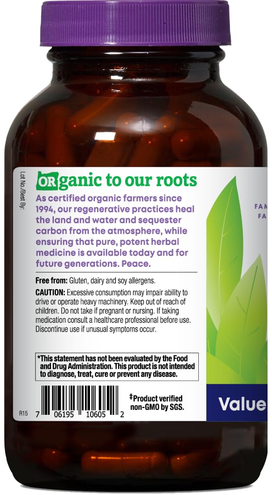 Étiquette non-GMO SGS sur Oregon's Wild Harvest Valériane, gage de traçabilité.