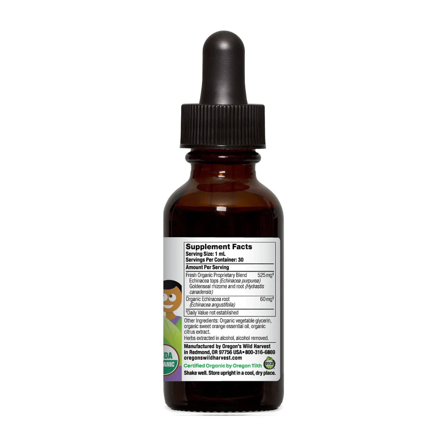 Oregon's Wild Harvest étiquette USDA Organic, garantie biologique