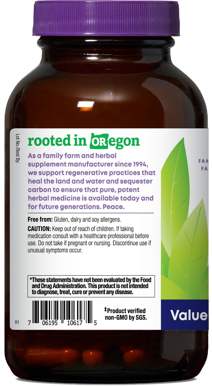Rhodiola Oregon's Wild Harvest – emballage clair, présentation du produit.