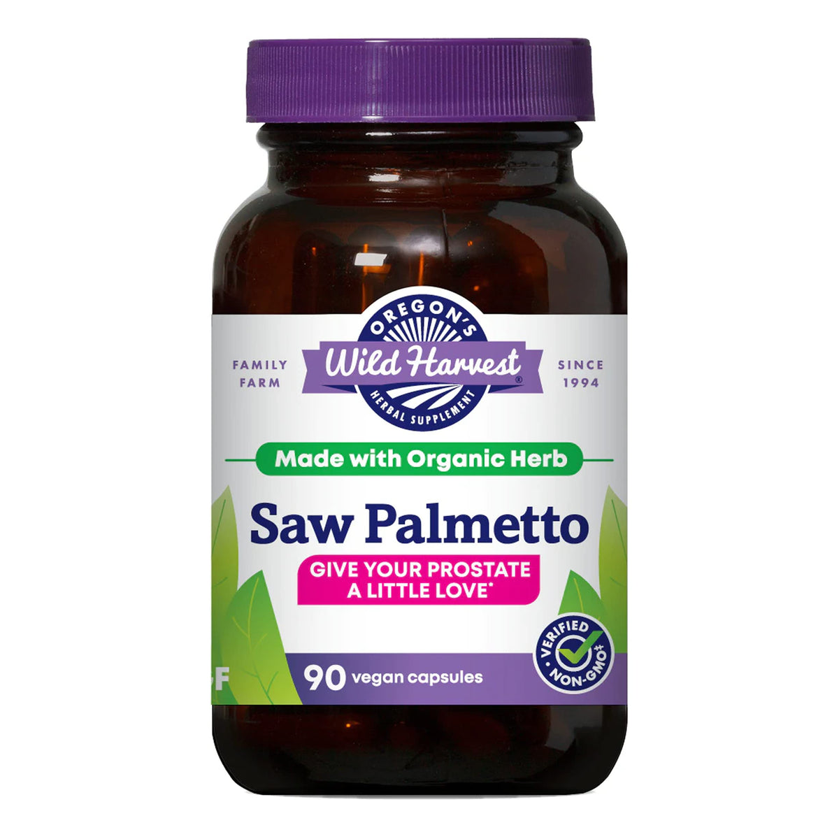 Capsules Saw Palmetto d'Oregon's Wild Harvest, gélules bio véganes pour routine quotidienne.