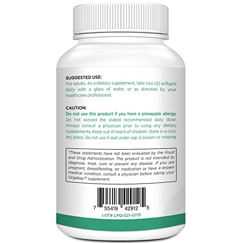 Orgabay Bromélaïne 200 mg intégré au complément quotidien