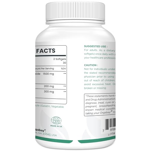 Orgabay Liposomal Nicotinamide Riboside – étiquette claire et informative.