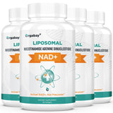 Orgabay NAD+ liposomale Plus — bouteille sur fond clair, soutien potentiel à l'énergie quotidienne.