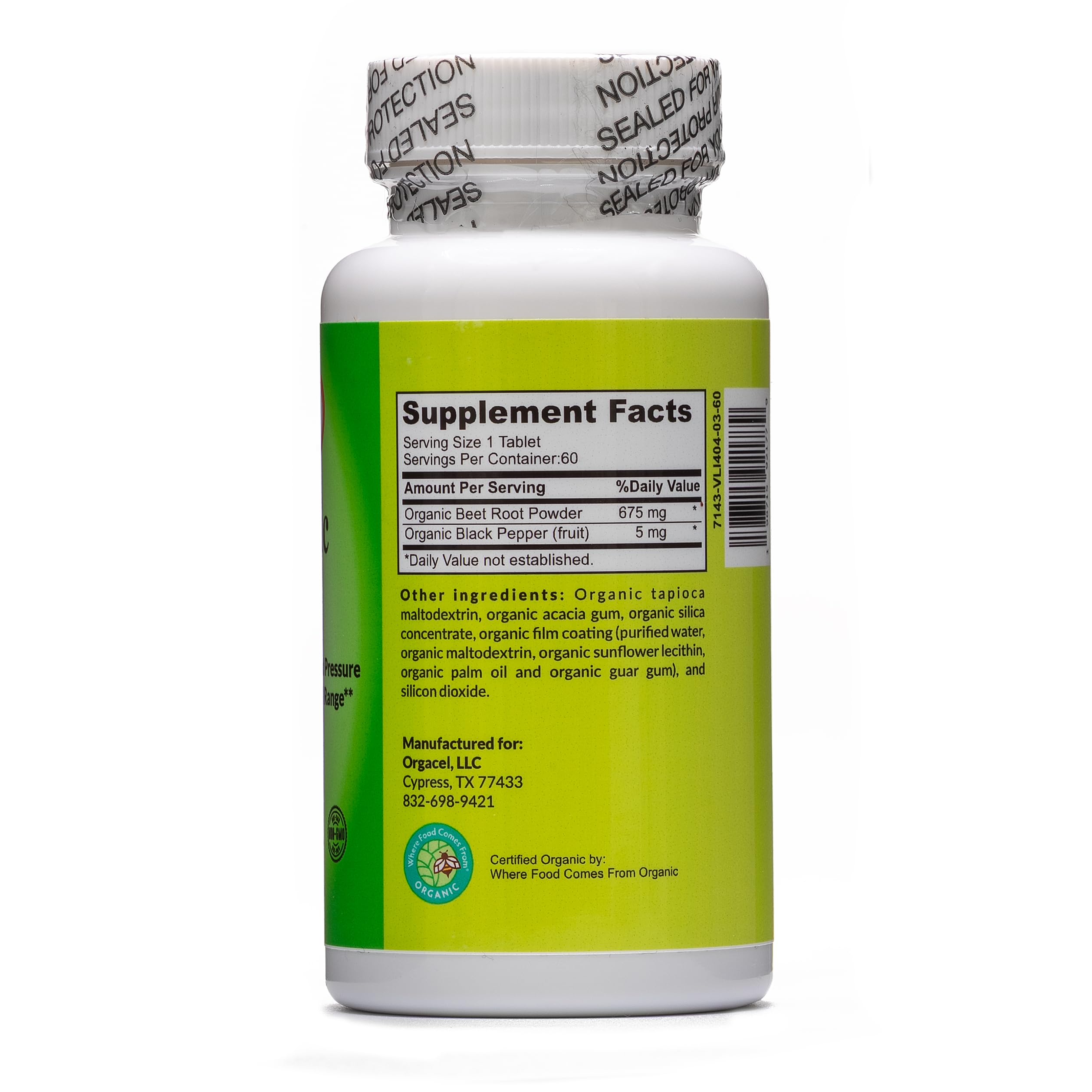 Orgacel Betterave - ingredients naturels visibles pour une routine saine.