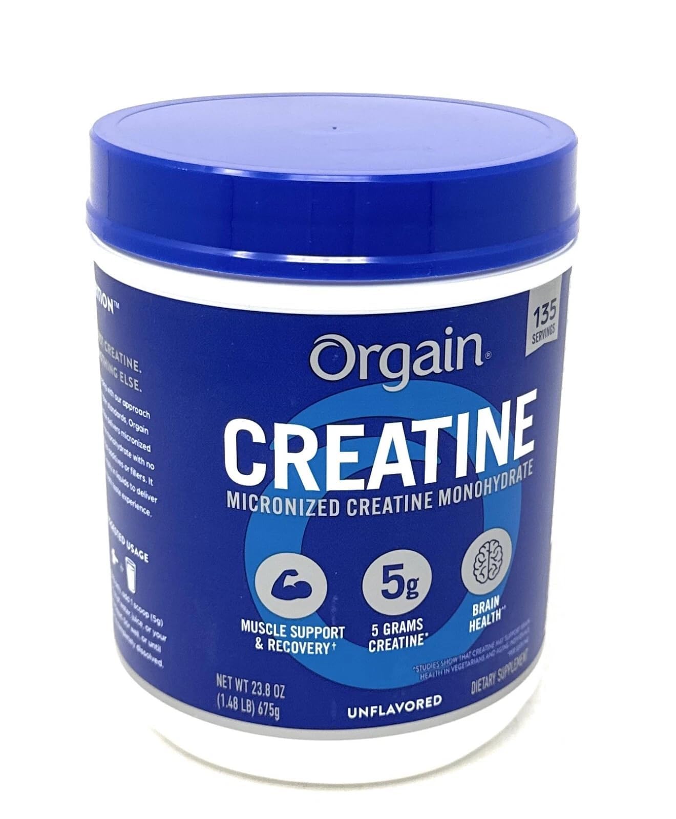 Orgain Créatine Monohydrate, boîte non aromatee, prête à être utilisée pour votre entraînement.