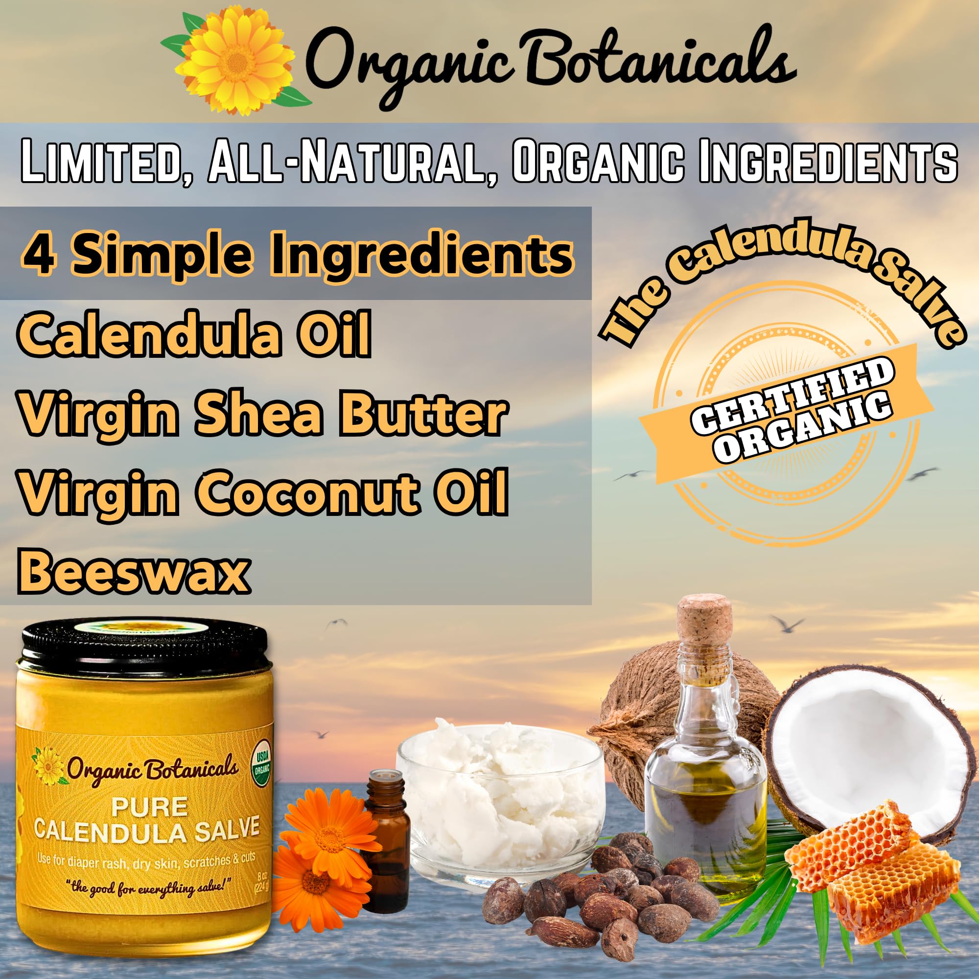 Eczéma et irritations traités par Organic Botanicals Calendula Salve