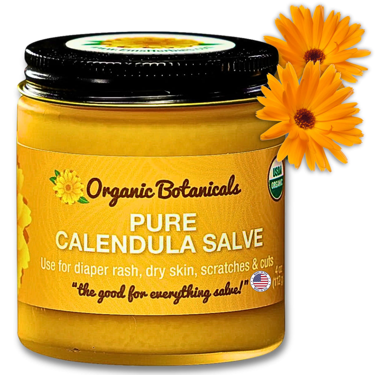 Pot Organic Botanicals Calendula Salve, soin réparateur naturel