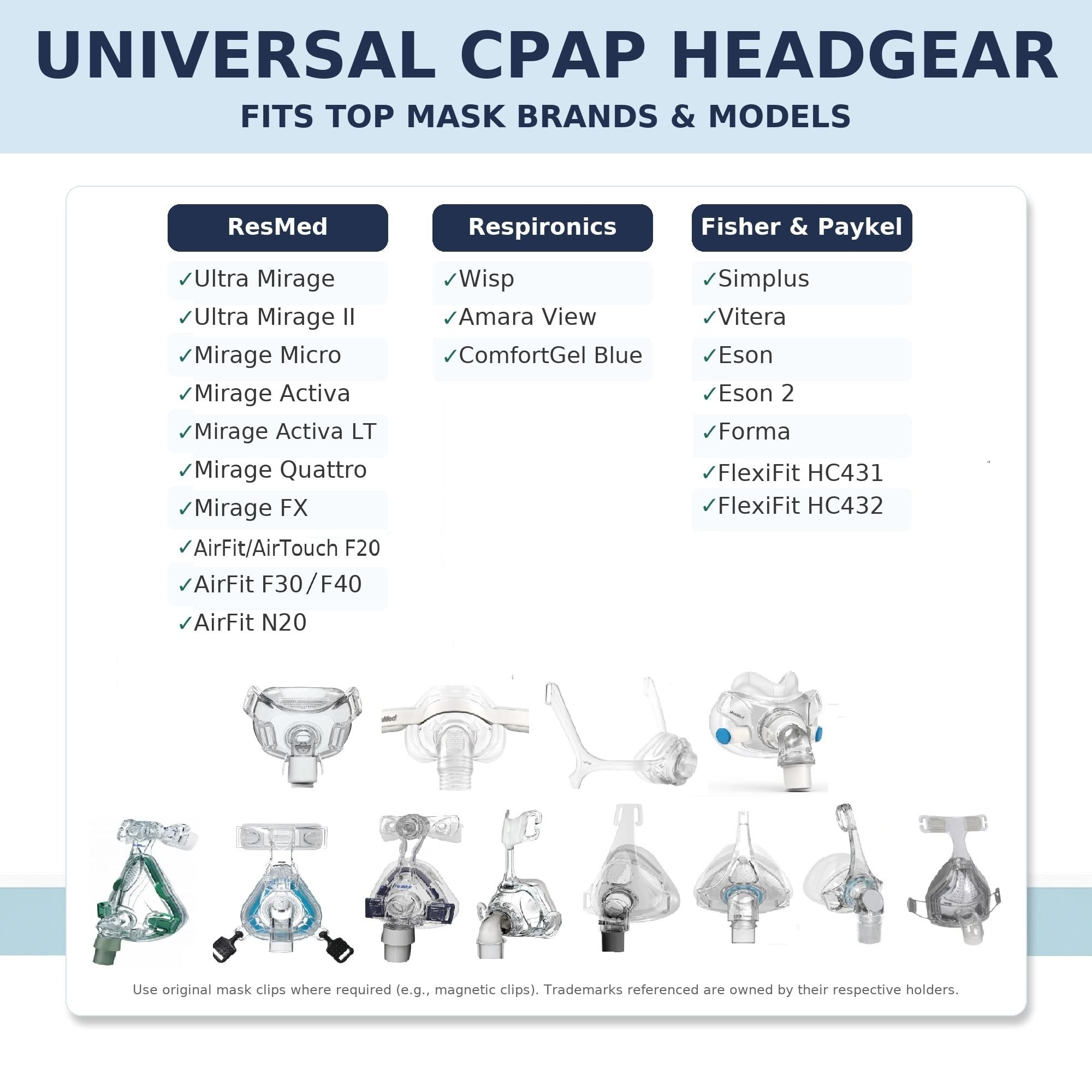 Organic Deal sangle cpap lavable et durable, résiste au lavage et à l'usure.