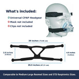 Organic Deal sangle cpap compatible ResMed, convient à la plupart des cadres 4 points.