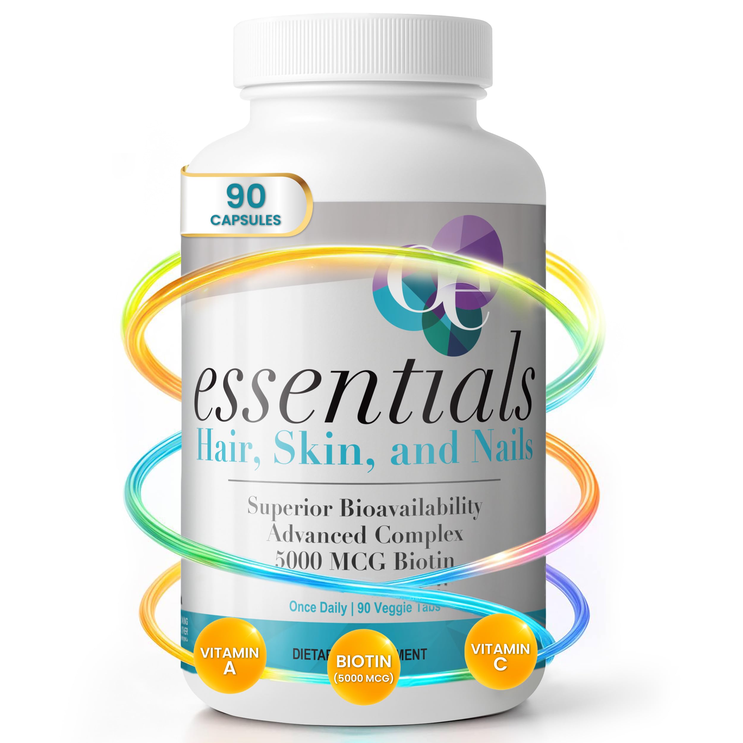 Organic Excellence Biotine 5000mcg stimule la croissance des cheveux.