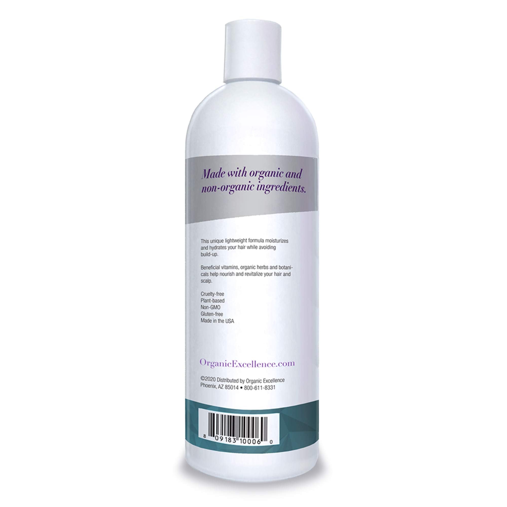 Conditionneur Organic Excellence Menthe Sauvage: étiquette claire et formulation sans cruauté.