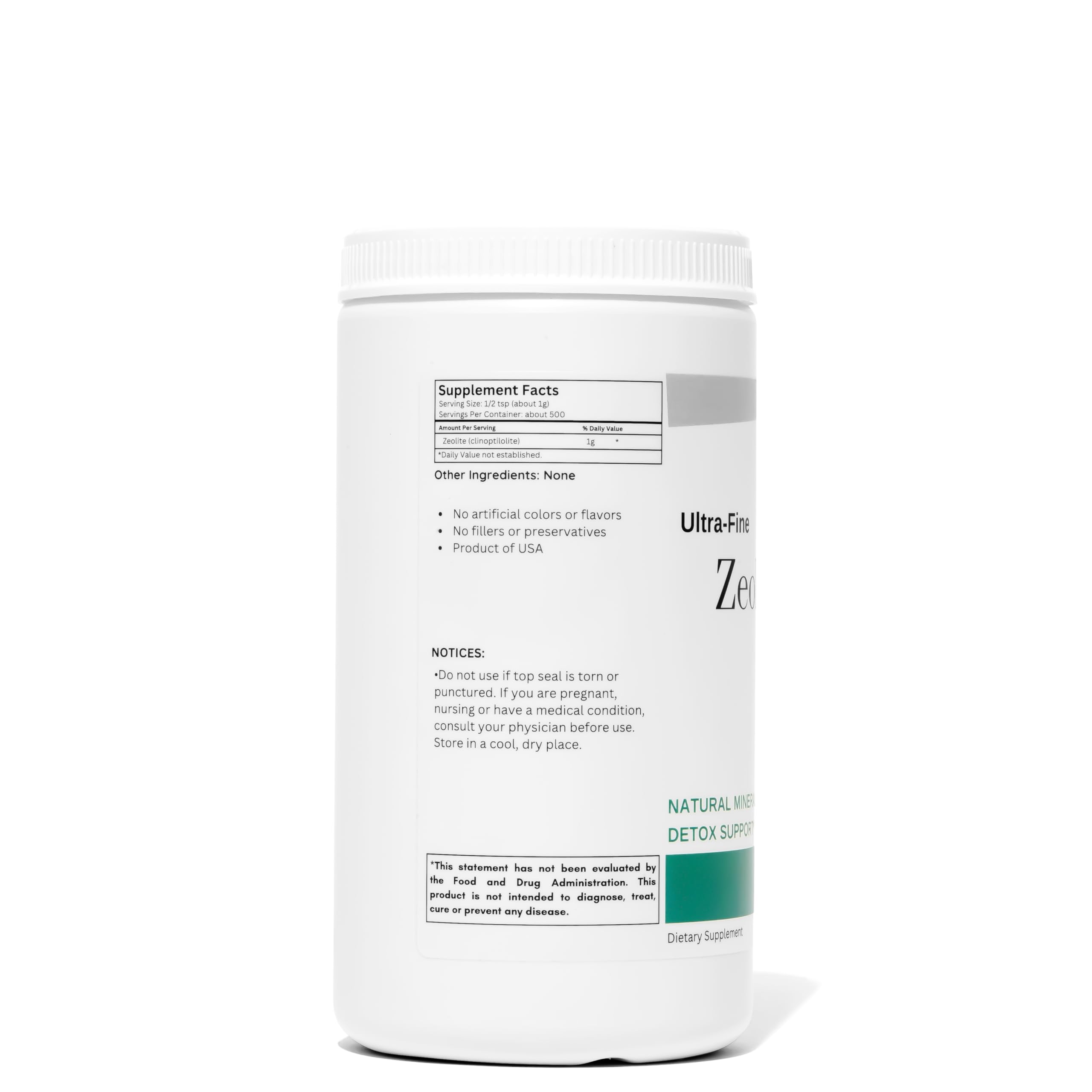 Organic Excellence Zeolite Clinoptilolite : mélange facile dans smoothie ou boisson.