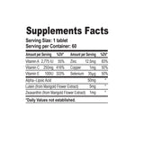 Organic Farms Vitamins Complexe Yeux – étui, pratique pour l'utilisation quotidienne.