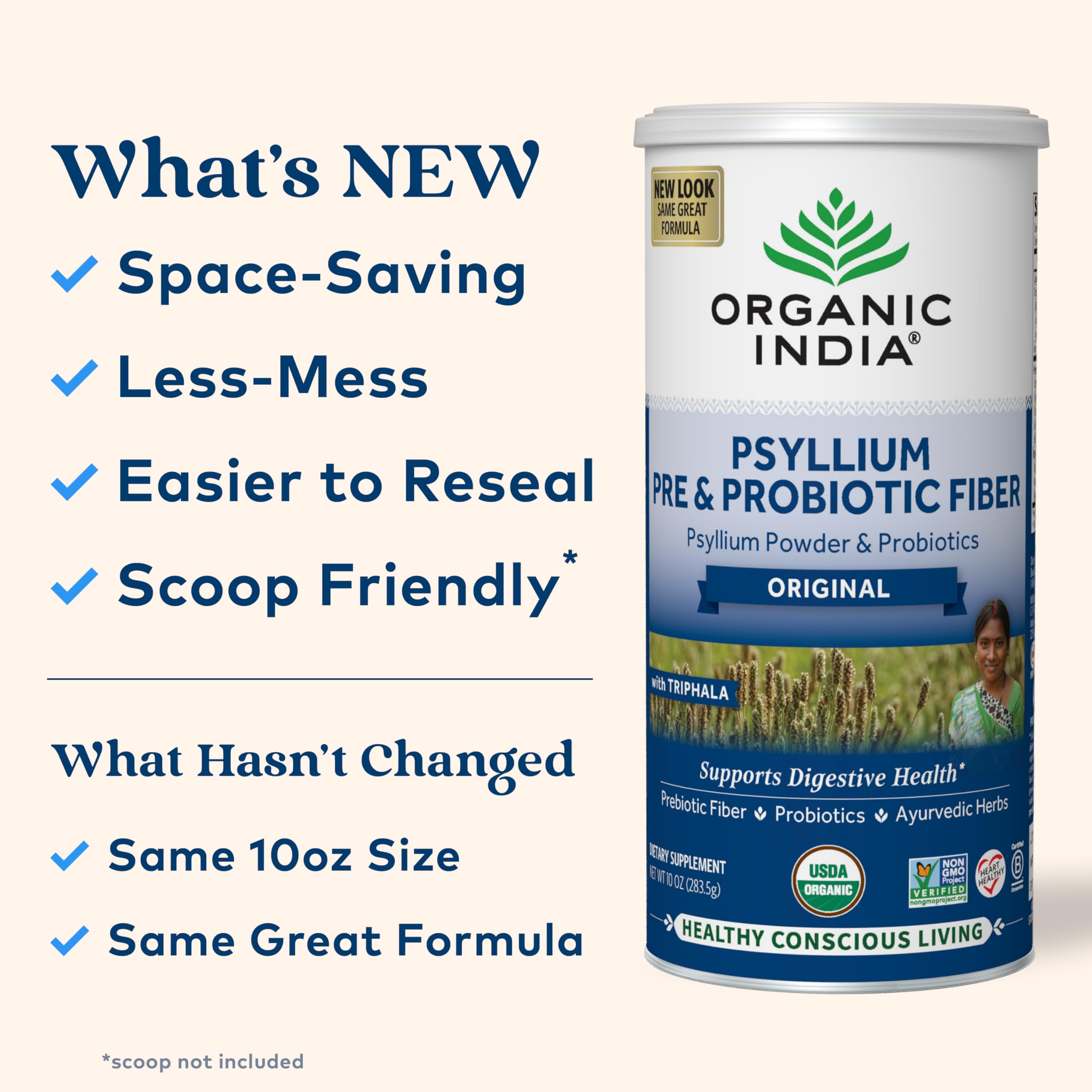 Agriculture régénératrice Organic India, psyllium soutient production durable locale.