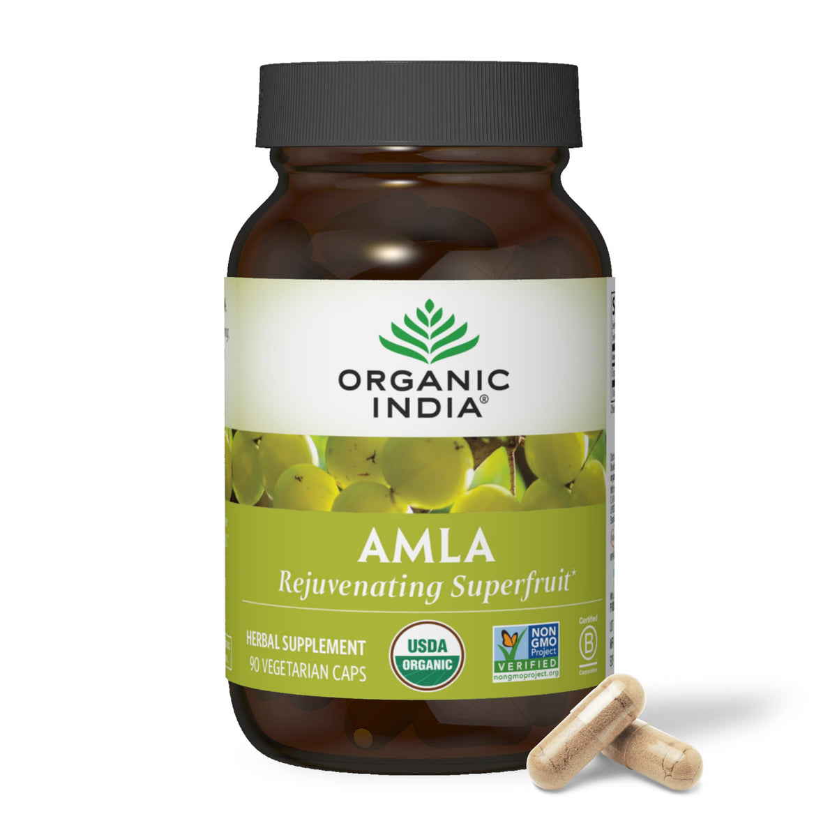 Organic India Amalaki – bouteille avant, soutien immunitaire potentiel