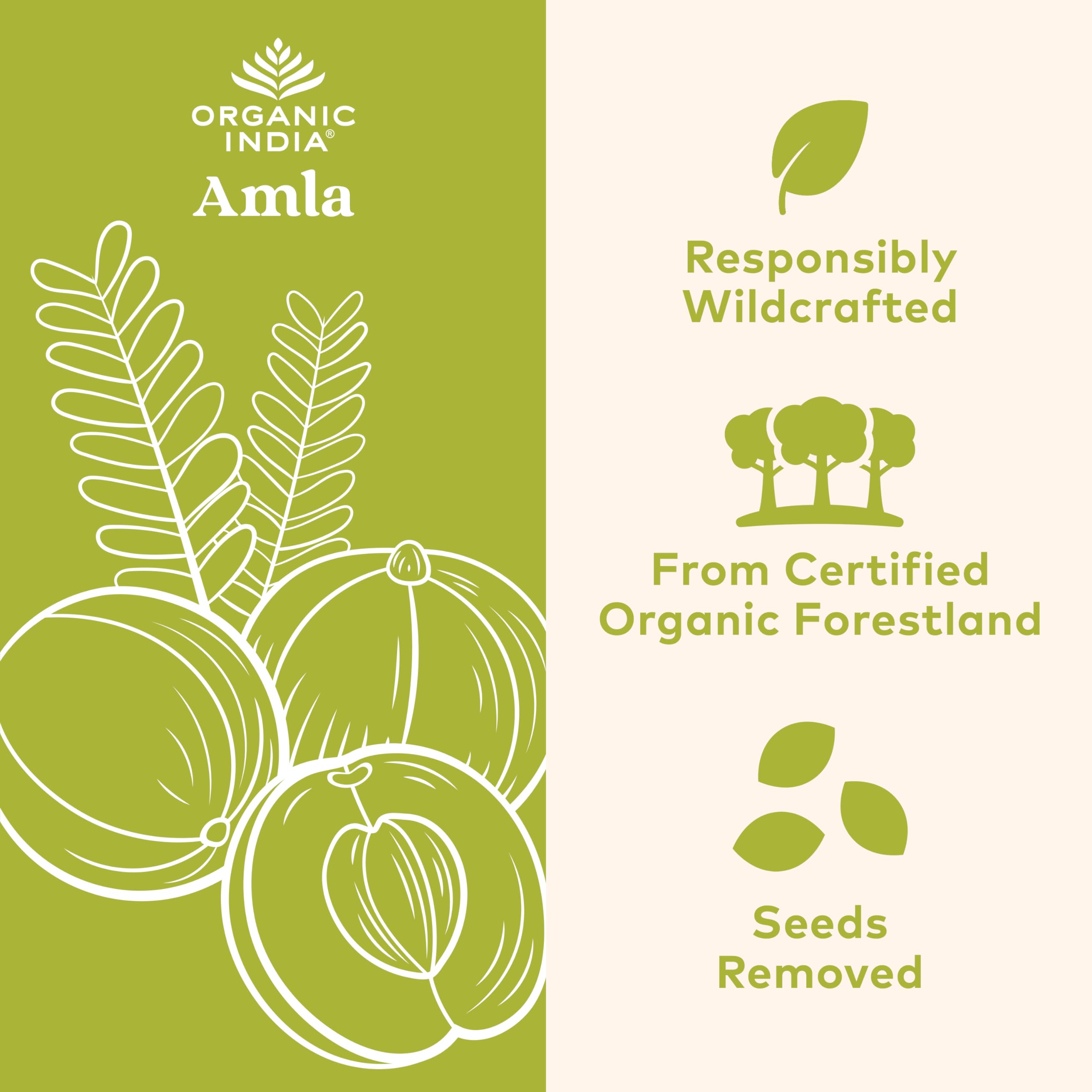 Organic India Amalaki – capsules dans verre, utilisation quotidienne pratique