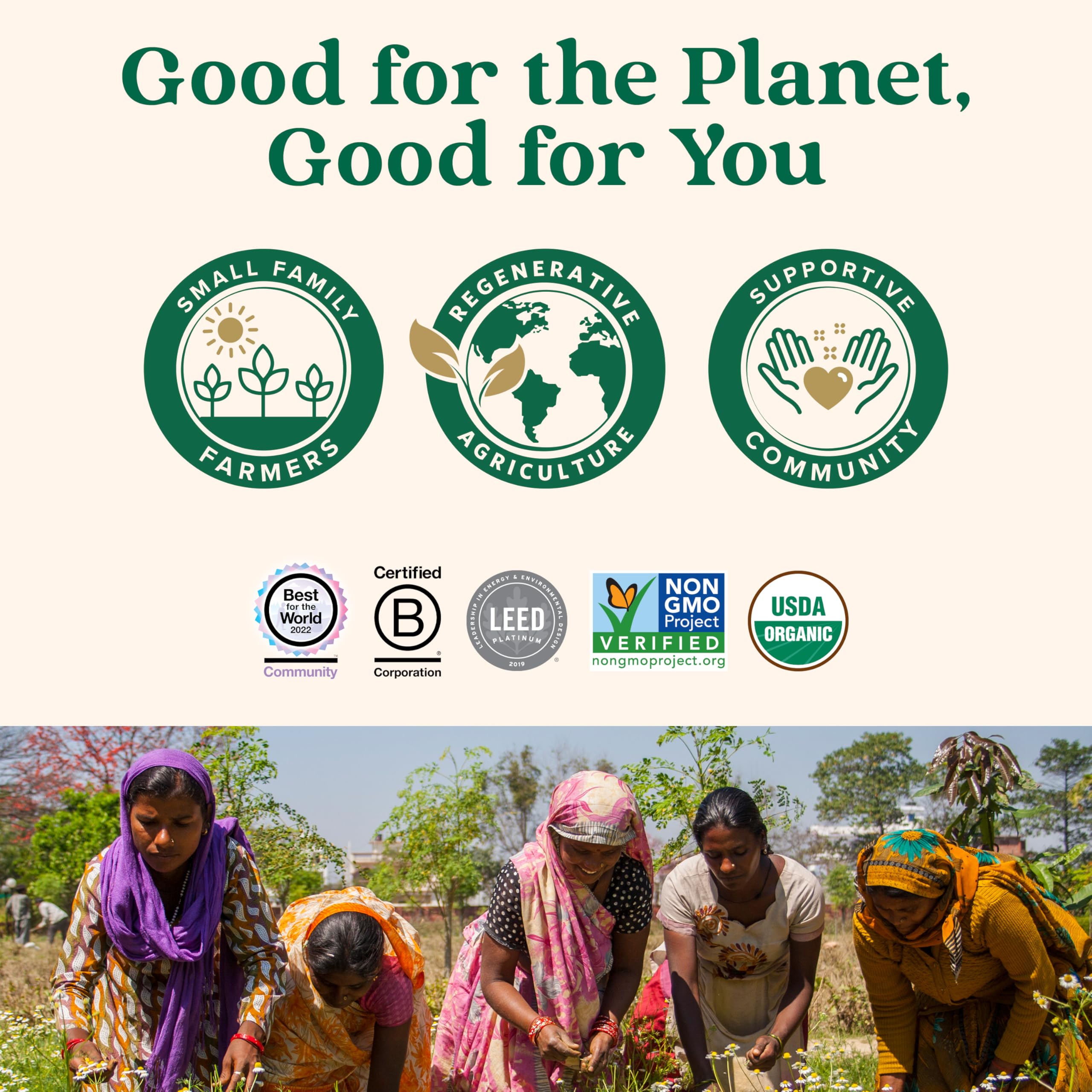 Organic India Amalaki – emballage durable et production régénérative