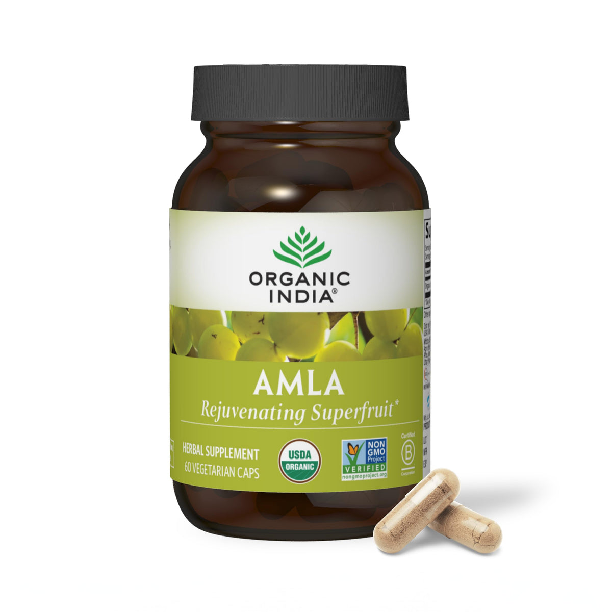 ORGANIC INDIA Amla en bouteille, capsules faciles à prendre et potentiel soutien à l immunité
