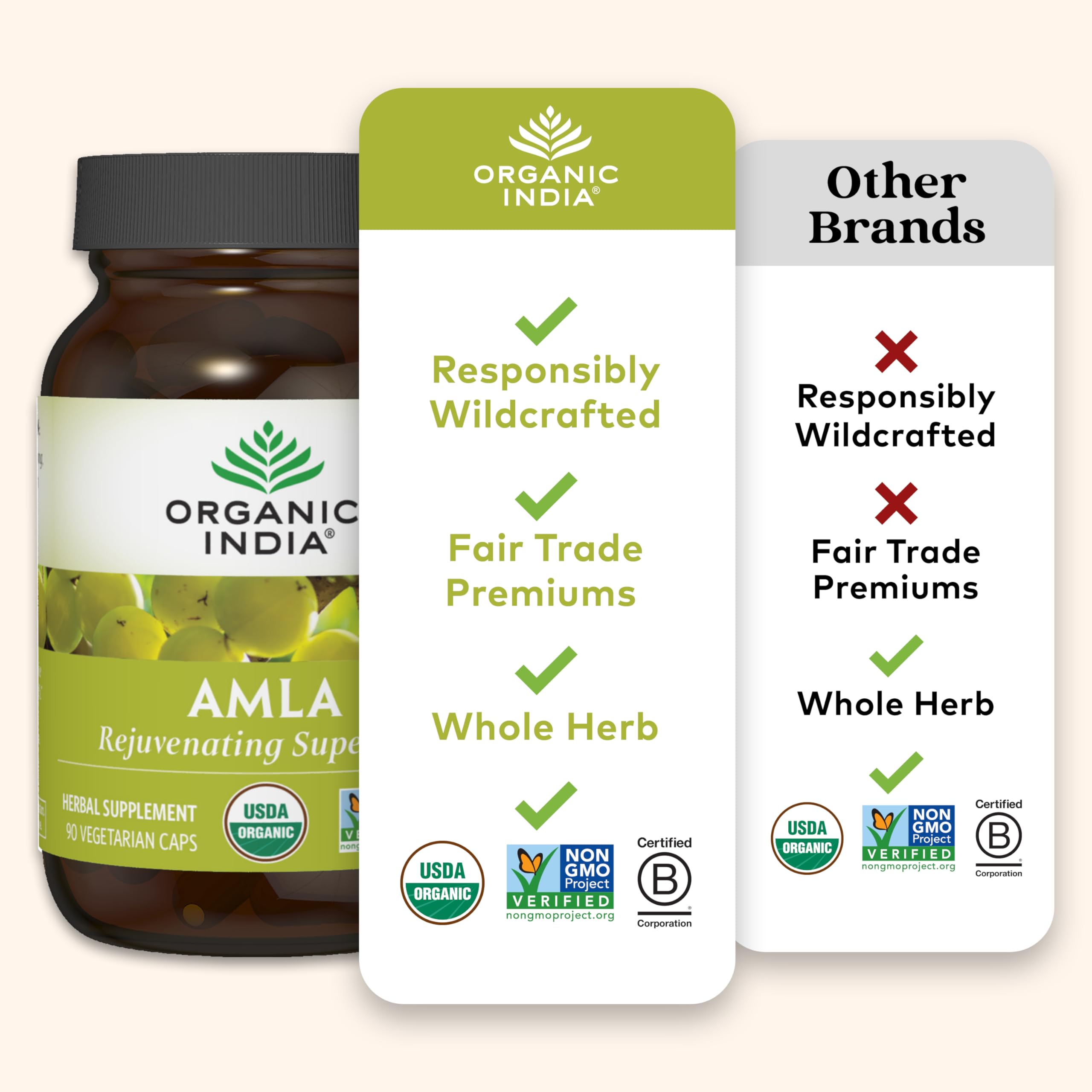 ORGANIC INDIA Amla récolte sauvage dans des forêts biologiques certifiées