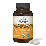 Organic India Ashwagandha – gélules dans la bouteille, soutien au bien-être potentiel