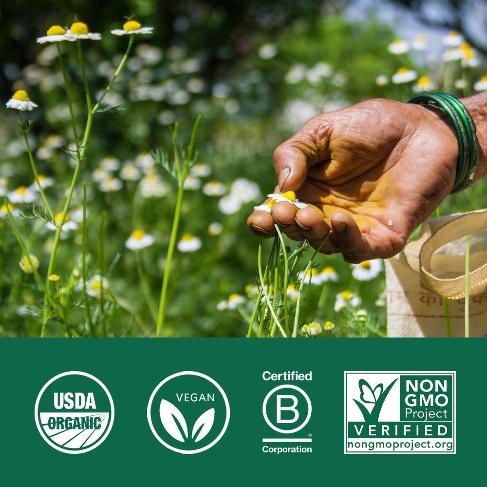 ORGANIC INDIA Ashwagandha Poudre dans une boisson froide, mélange homogène.