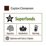 ORGANIC INDIA Cannelle de Ceylan - rituel quotidien, capsules pratiques pour une routine équilibrée.