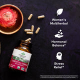 Organic India Essential Femelle - gélules visibles pour routine féminine.