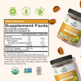 ORGANIC INDIA Gommes Ashwagandha, étiquette claire et biologique certifiée.