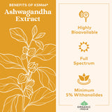 ORGANIC INDIA Gommes Ashwagandha, forme gomme pratique en déplacement.