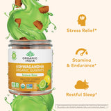 ORGANIC INDIA Gommes Ashwagandha, goût citron-lime rafraîchissant et agréable.
