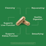 Gélules ORGANIC INDIA Liver Kidney vertes, prise quotidienne facile.