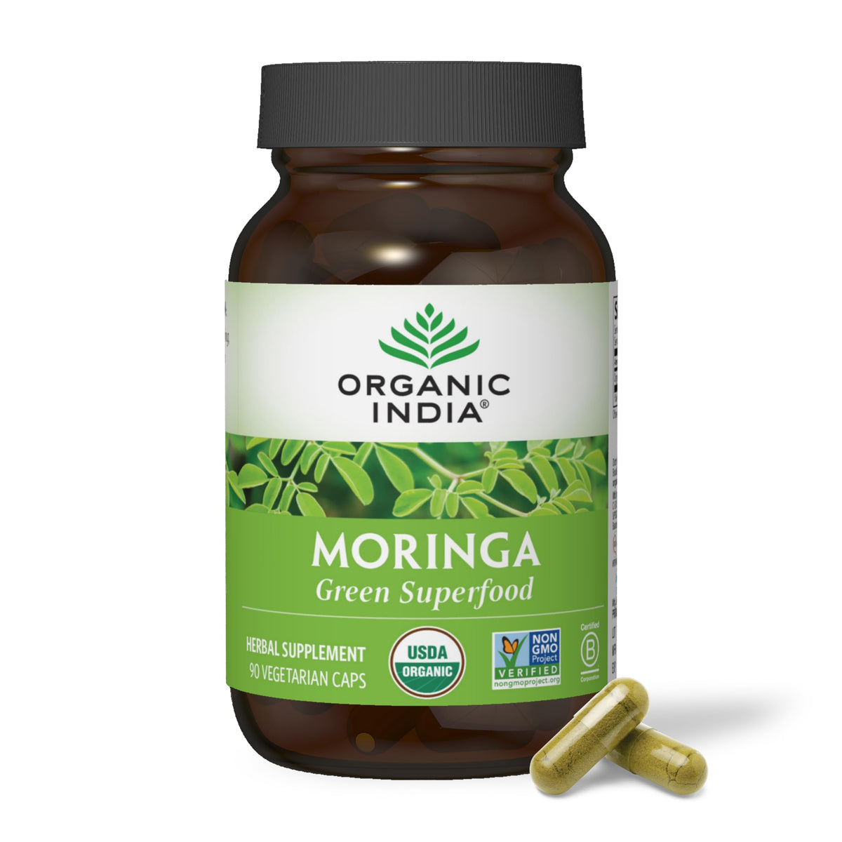 ORGANIC INDIA Moringa capsules - bouteille, source naturelle de nutriments quotidiens