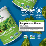 Organic India Moringa emballage 226 g – conservation pratique et usage polyvalent.