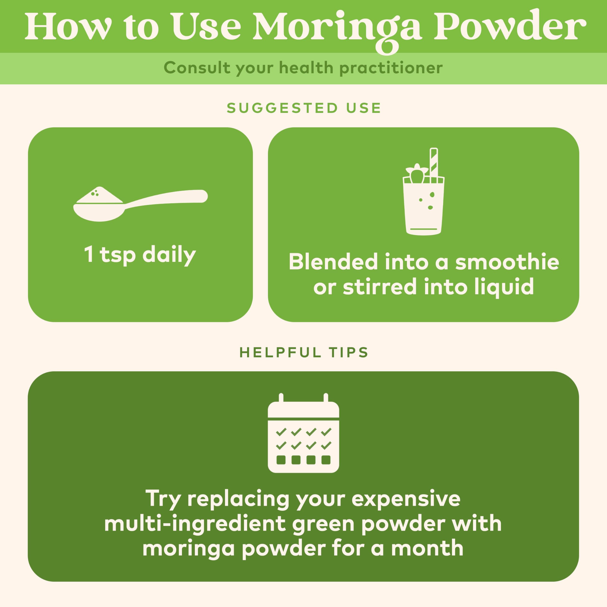 Organic India Moringa smoothie vert – booster sain pour la journée.