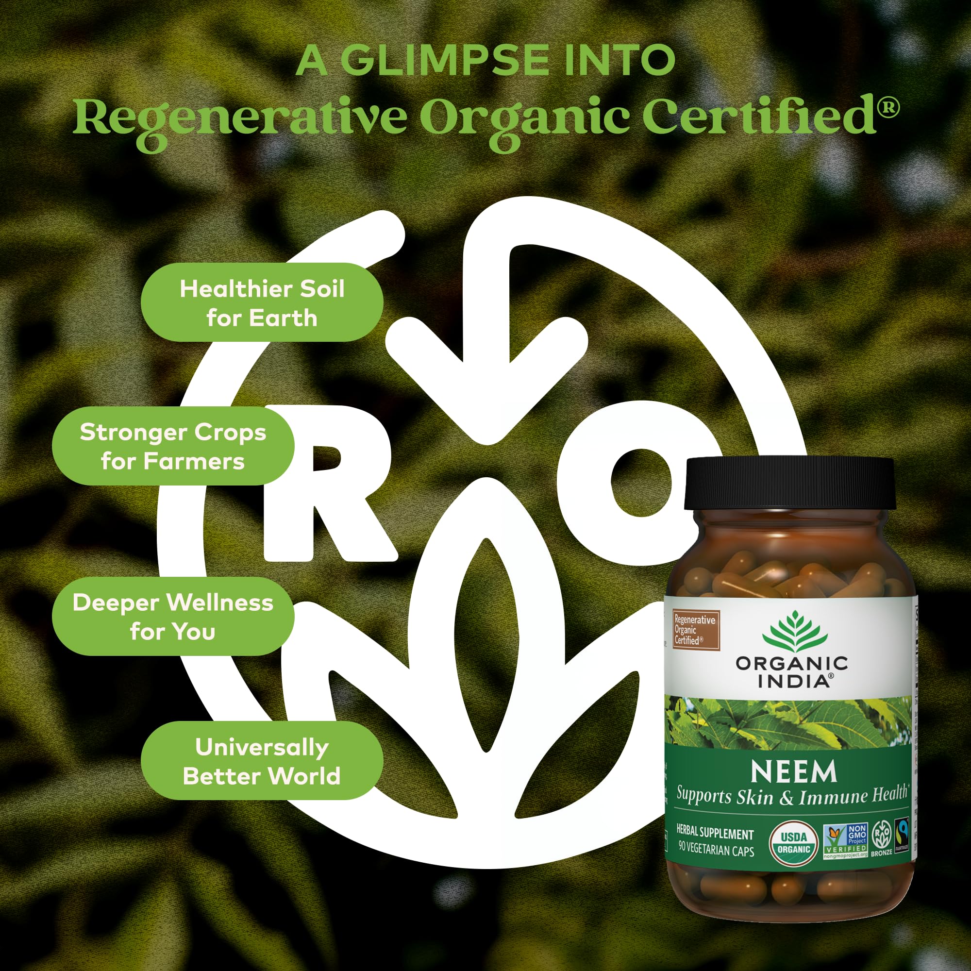 Neem Organic India: capsules visibles dans l'emballage pour un rituel beauté.