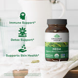 Neem Organic India: étiquette et certifications visibles pour la qualité.