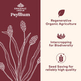 Organic India Psyllium Husk Capsules : image poudre, fibre soluble favorisant la digestion