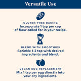 Utilisation dans smoothie avec Organic India psyllium, goût neutre.