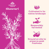 Gélules Shatavari Organic India, prise quotidienne facile dans la routine.